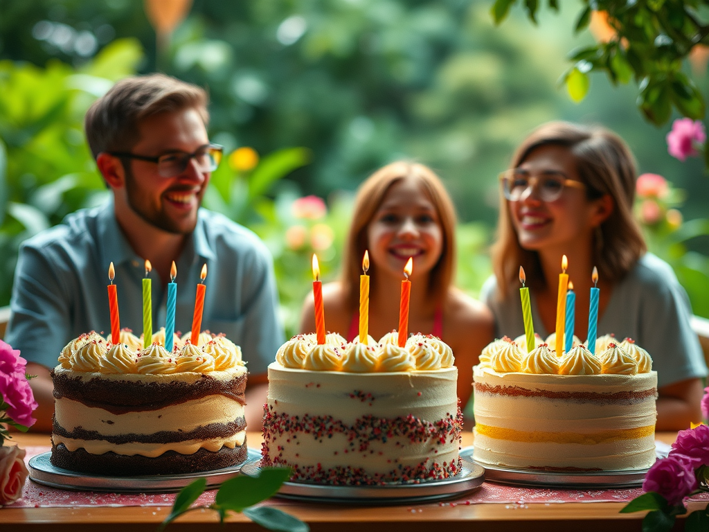 Family at a restaurant celebrating a birthday with food and cake, highlighting birthday traditions.