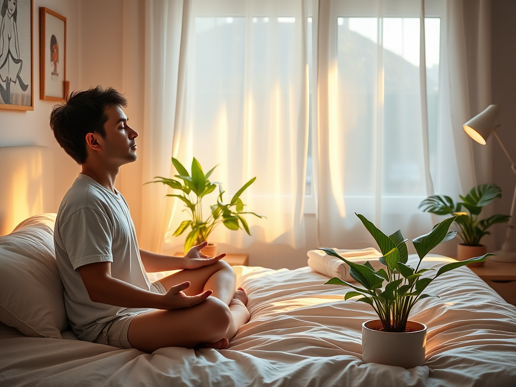 Meditating in a quiet room is my peaceful routine- Moving with Intention