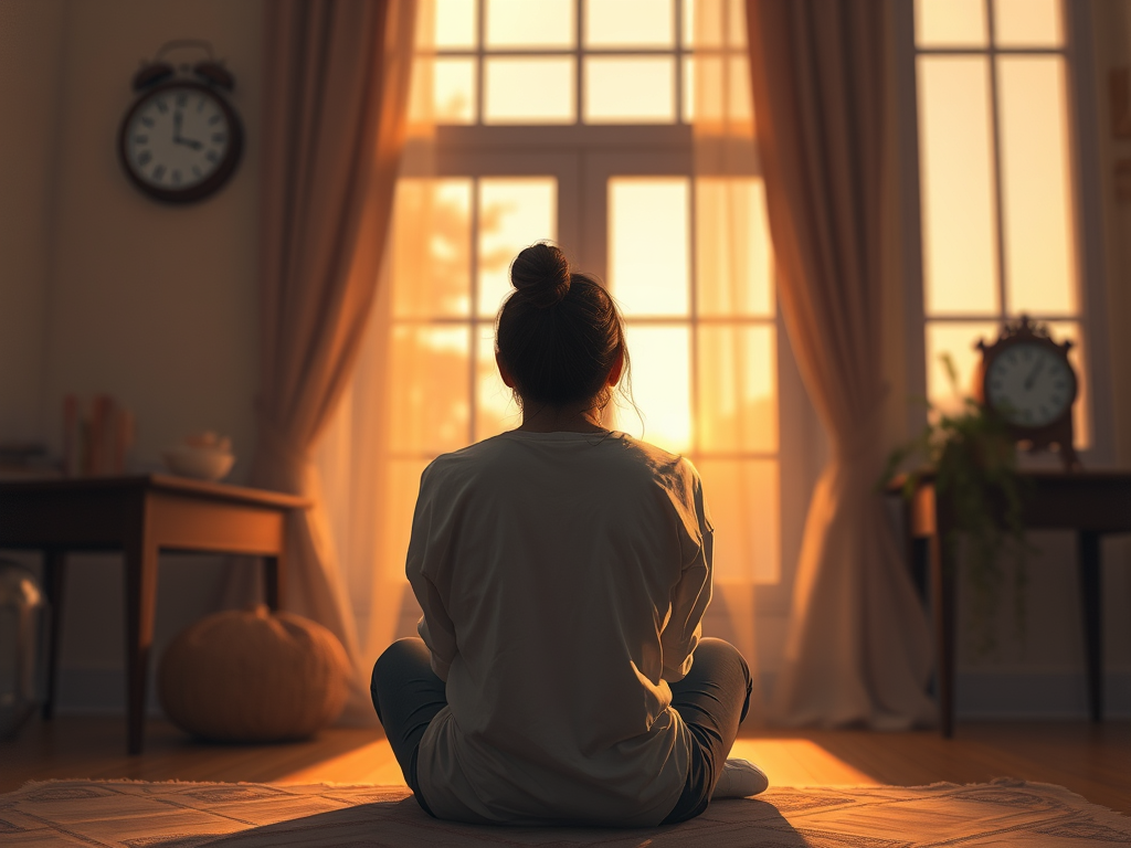 Morning calm with nature and meditation is a fun way to exercise.