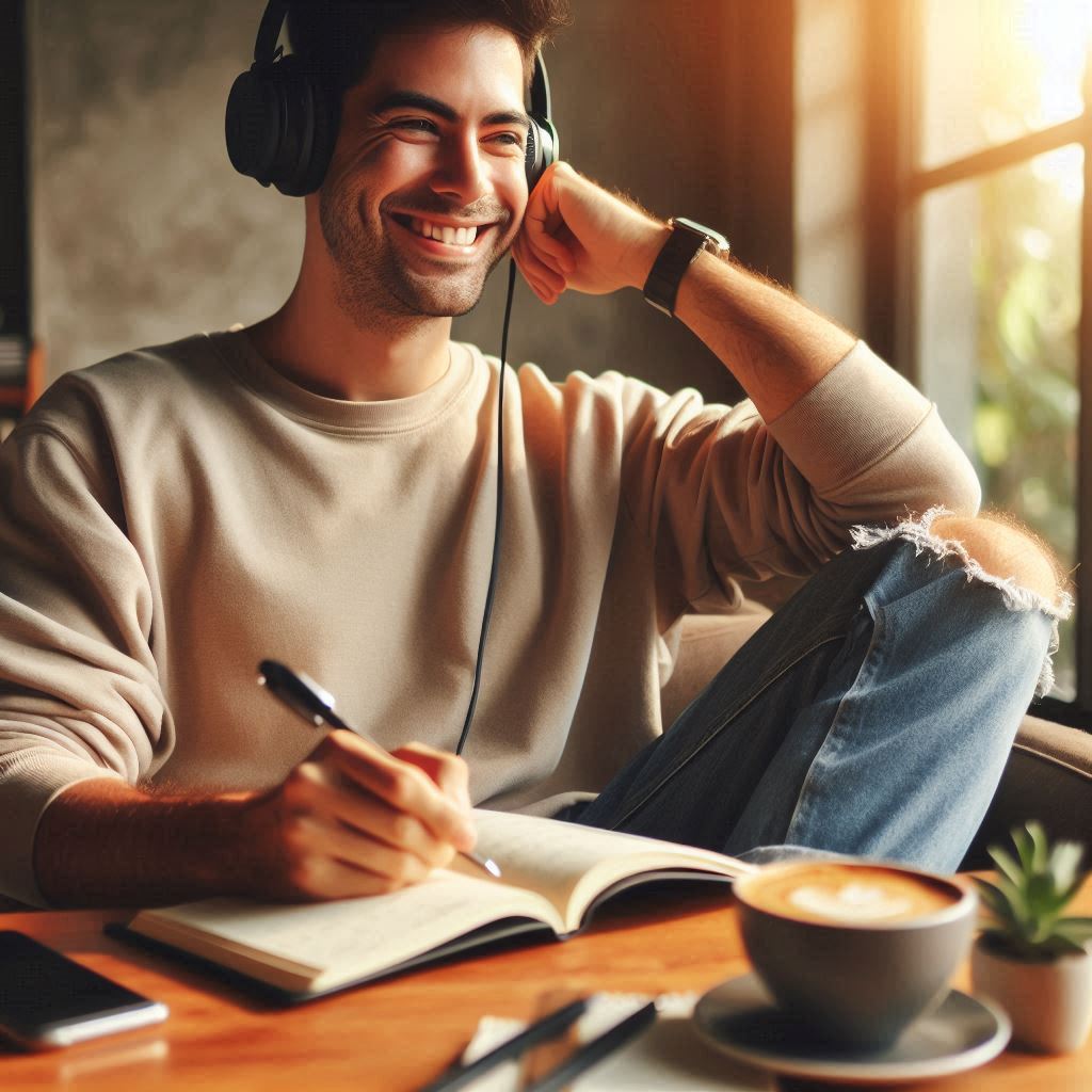 A person doing daily story practice.