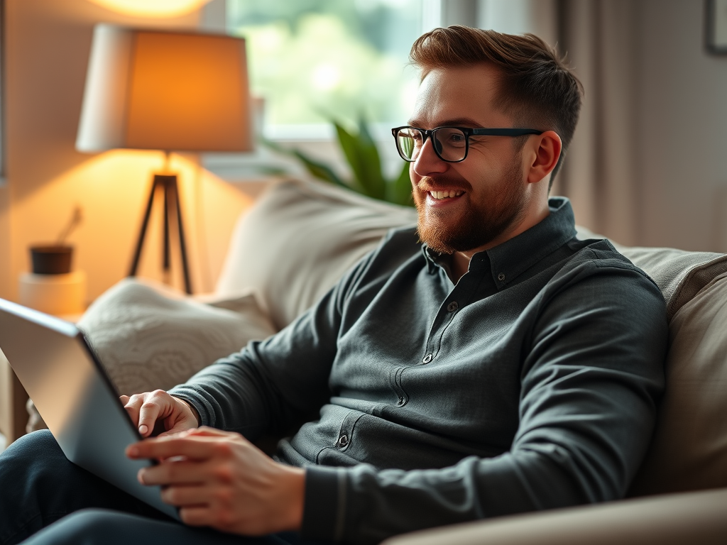 A person enjoying his writing practice.