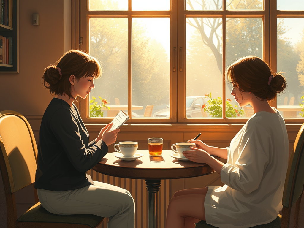 People sitting together, not talking, caught in a silent struggle.